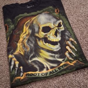 Carbon Root Of All Evil Money T Shirt XL